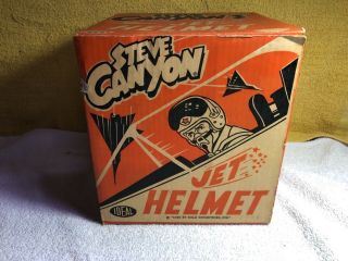 1959 Ideal Steve Canyon Jet Helmet Vintage Toy With Box