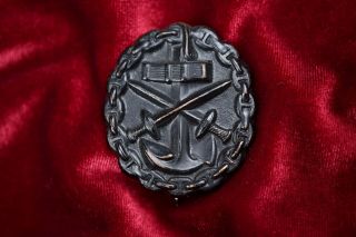 Wwi German Kaiser Marine Black Wound Badge