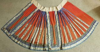 Antique Chinese Embroidery Woman ' s Skirt,  Early 20th C 12