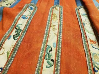 Antique Chinese Embroidery Woman ' s Skirt,  Early 20th C 9