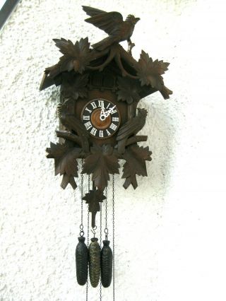 Antique Egon Steimer German Black Forest Cuckoo Clock circa 1910s. 2