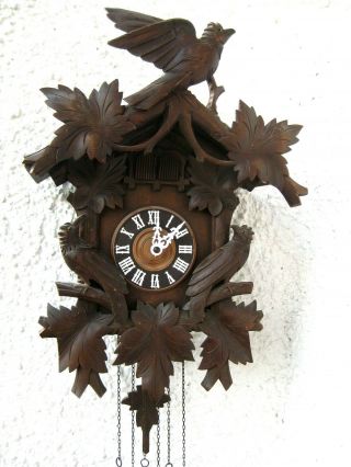 Antique Egon Steimer German Black Forest Cuckoo Clock circa 1910s. 7