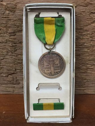 Vintage - For Service On The Mexican Border Medal - With Box And Name