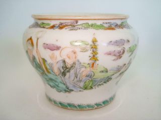 FINE ANTIQUE CHINESE PORCELAIN VASE FAMILLE VERTE LOHANS QING 18TH CENT 3