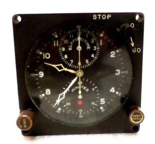 Usaf Aircraft Chronograph Clock - - Wakmann Watch Company,  Nyc,  Us