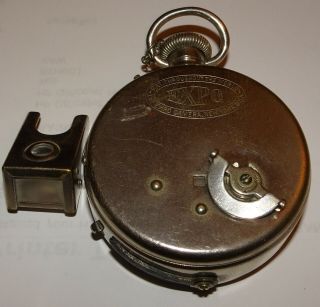 Expo Pocket Watch Camera,  Circa 1910.  W/ Viewfinder