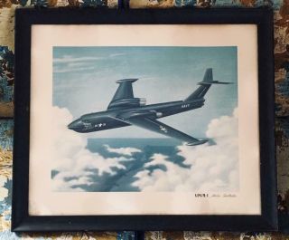 1950s Framed Print,  Us Air Force Bomber,  Martin Xp6m - 1 Seamaster