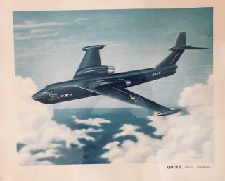1950s framed print,  US Air Force bomber,  Martin XP6M - 1 SeaMaster 2