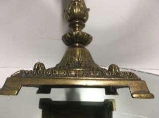 ANTIQUE 19th C.  FRENCH ORNATE EMPIRE/LEAF BRONZE CANDLESTICK 4