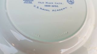 Wedgwood US Naval Academy OLD MAIN GATE Blue/White 10.  25 