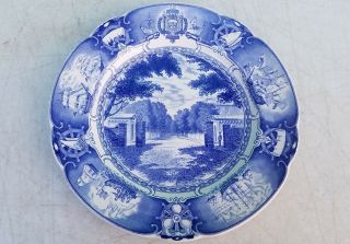 Wedgwood Us Naval Academy Old Main Gate Blue/white 10.  25 " Plate 1st Issue