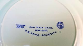 Wedgwood US Naval Academy OLD MAIN GATE Blue/White 10.  25 