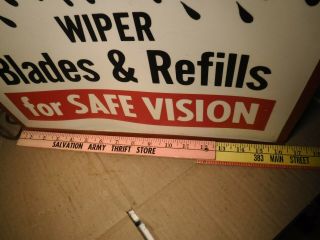 Vintage 50s 60s Trico LIGHTED SIGN Windshield Wiper Gas Oil Sign Service Station 6