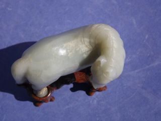 Chinese Jade Horse Wood Stand 10