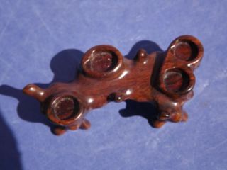 Chinese Jade Horse Wood Stand 11