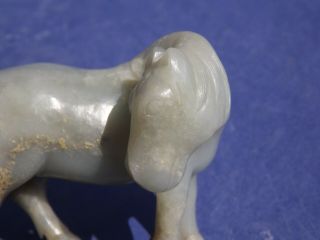 Chinese Jade Horse Wood Stand 12