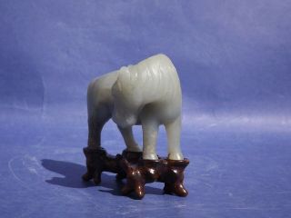 Chinese Jade Horse Wood Stand 2