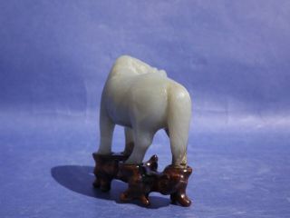 Chinese Jade Horse Wood Stand 5