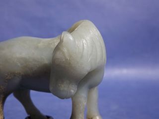 Chinese Jade Horse Wood Stand 8