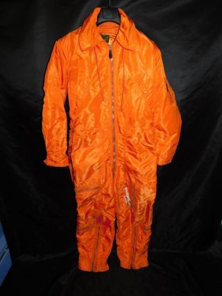 Vintage Kodiak Alaska Coast Guard M Coverall Flying Mens Orange Flight Suit Usaf