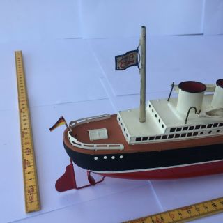 S177 For Märklin Fleischmann passenger ship 1930 - 1950 Vintage Metal sheet Boat 3