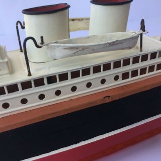 S177 For Märklin Fleischmann passenger ship 1930 - 1950 Vintage Metal sheet Boat 9