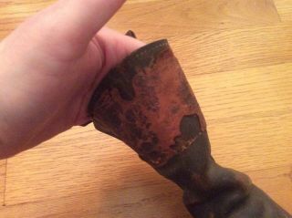 Mid 19th Century Child’s Tall Leather Boots Civil War Era W Brass Toe Bars Sweet 9