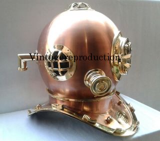 Antique Divers Diving Helmet 18 inch US Navy Mark V Deep Sea Scuba Gift 3