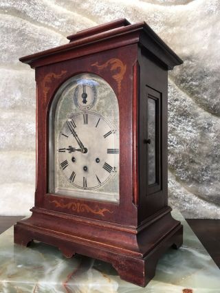 Vintage Antique Gustav Becker Mahogany Germaney Strikes Clock & Pendulum