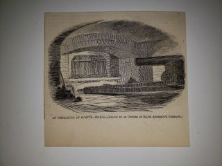 Major Robert Anderson Fort Sumter Embrasure Inside Civil War 1861 Sketch Print