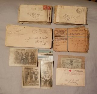 46 Piece Wwi Us Army Soldier Mail Photos Documents