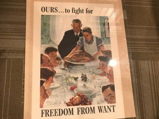 1943 WW 11 Norman Rockwell Poster 