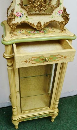 Vintage Hand Painted Musical Chime Boulle Bracket Clock On Pillar 6