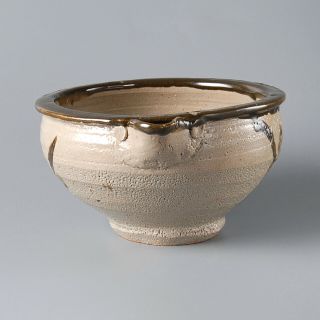 EB178 Japanese Vintage Mashiko Ware Ceramic Katakuchi Big Bowl by Shoji Hamada 2