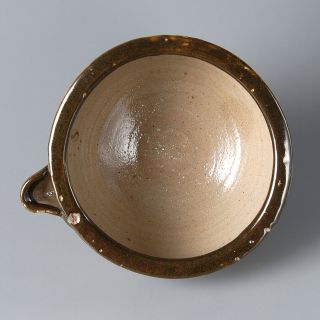 EB178 Japanese Vintage Mashiko Ware Ceramic Katakuchi Big Bowl by Shoji Hamada 5