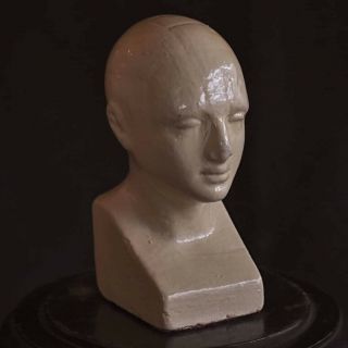 Plaster Antique Phrenology Bust By Vago 1872