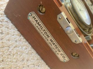 Marine navigation Chronometer antique WWII watch clock by Hamilton Watch Company 2