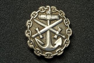 Imperial German Navy Wound Badge - Silver -