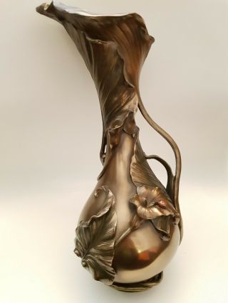 Art Nouveau Vase Water Jug By Past Times Bronze Effect ‘ Veronese Pattern 2005