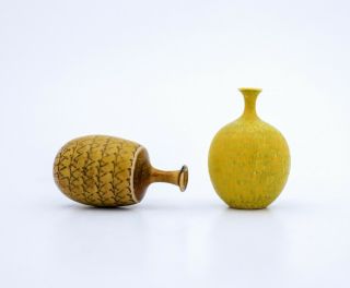 2 Miniature Vases - Stig Lindberg - Gustavsberg Studio