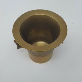 Vintage Solid Brass Mortar and Pestle with Handles 5 