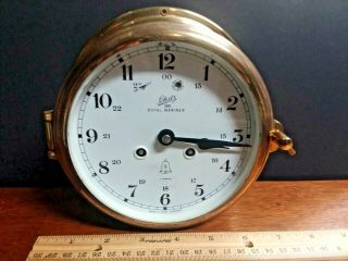 Schatz 8 Day 11 Jewels 1881 Royal Mariner Brass Ships Bell Clock