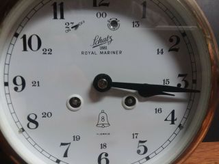 Schatz 8 Day 11 Jewels 1881 Royal Mariner Brass Ships Bell Clock 3