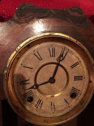 Antique RUSSELL & JONES Clock Walnut Victorian Mantle Clock 8 Day T & S Project 7
