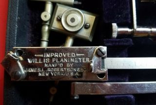 Antique Improved Willis Planimeter w/Case - 1901 - Mfg James L.  Robertson & Sons 4