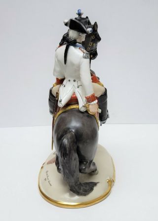 Nymphenburg German Porcelain Figurine Officer / Soldier on Horse 5