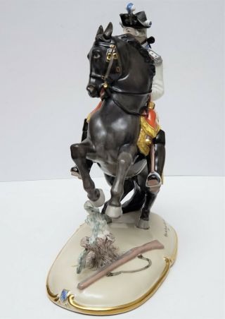 Nymphenburg German Porcelain Figurine Officer / Soldier on Horse 6