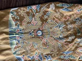 Antique Chinese Silk Brocade Dragon Robe 18th Century Kangxi Qing 6