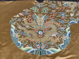 Antique Chinese Silk Brocade Dragon Robe 18th Century Kangxi Qing 7