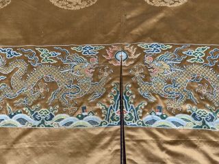 Antique Chinese Silk Brocade Dragon Robe 18th Century Kangxi Qing 9